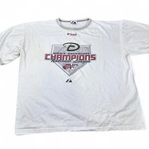 Vintage 90s single‎ stitch Arizona Diamondbacks t-shirt MLB Majestic White XXL